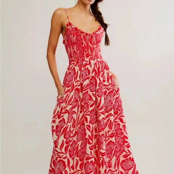 Free People Sweet Nothings Midi Dress NWT Size Medium - Picture 1 of 11